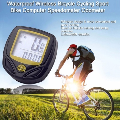  Inalámbrico LCD Digital Ciclo Bicicletas Computadora  Velocímetro Cuentakilómetros Impermeable : Deportes y Actividades al Aire  Libre