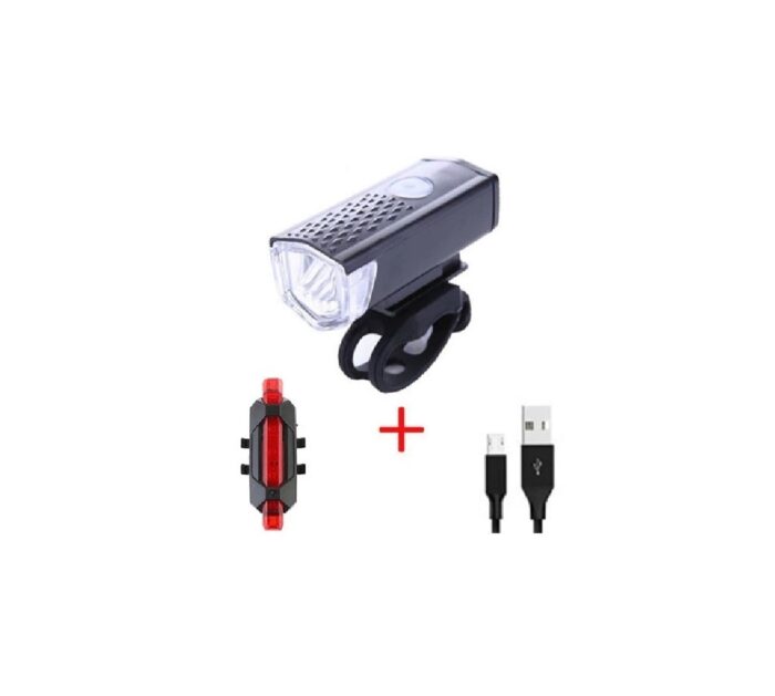 1 Luz Led Delantera y trasera roja recarga USB 1