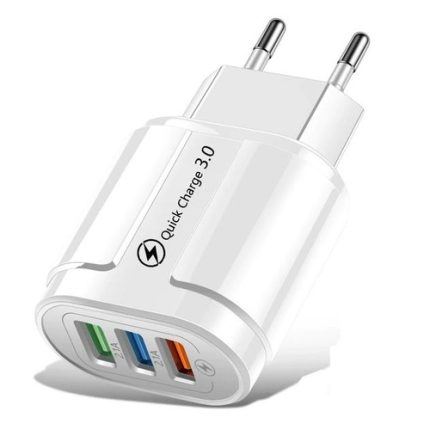 Cargador Pared Casa Celular 3 USB 3.5 Amp Carga Rápida Teléfonos Smartphone Sin Cable