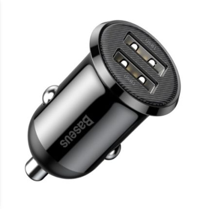 Cargador Celular Auto BASEUS Mini Carga Rapida 4.8 Amp Al Encendedor Del Carro 2 USB Smartphone BASEUS