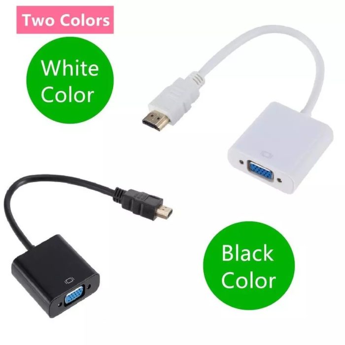 Adaptador VGA a HDMI Convierte conexión Para PC Notebook Computador Audio y Video