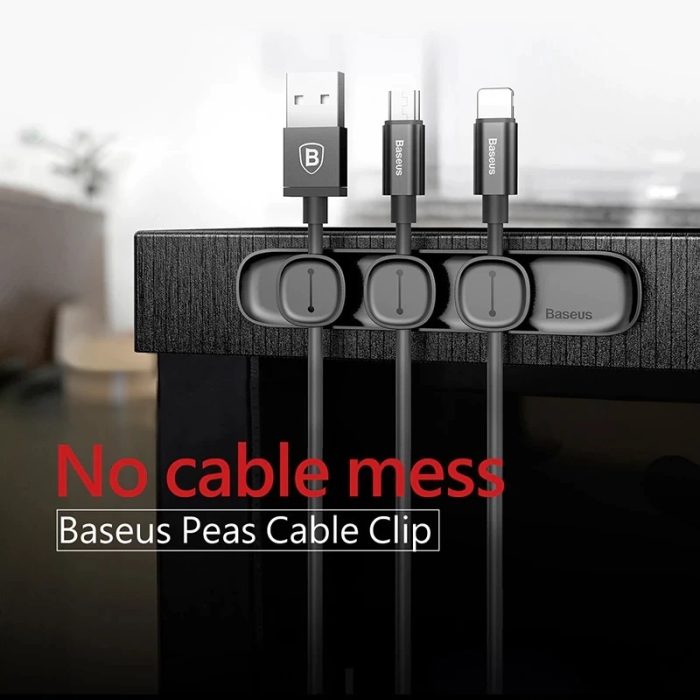 Organizador de cables y cargadores para escritorio o mesa