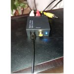 Adaptador Conversor Audio Digital Analógico RCA Cable Optico Decodificador Amplificador Fibra Óptica Toslink