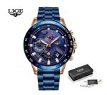 Reloj Hombre Deportivo Lige Acero Inoxidable Y Cuarzo Impermeable A La Moda Lujo Hombre