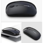 Mouse raton Recargable USB, silencioso, DPI, ergonómico, Inalámbrico y óptico (negro)