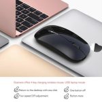 Mouse Recargable USB Silencioso Ratón Ergonómico Inalámbrico Y Óptico DPI PC Notebook