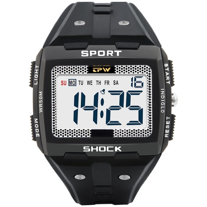 Reloj Hombre Deportivo Digital Multifunción Luz, G-Shock Impermeable números grandes