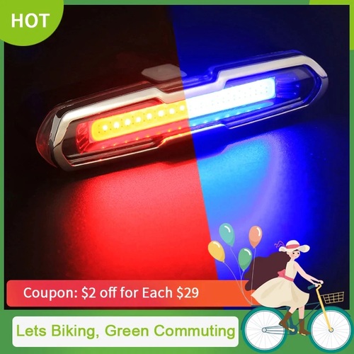 Luz delantera y trasera para bicicleta, potente luz LED para