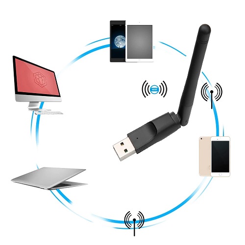 Mini USB WiFi Dongle Tarjeta de red LAN adaptador inalámbrico – Todo  Computadoras