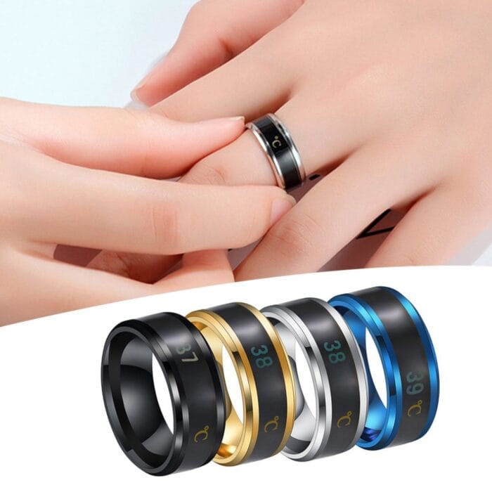 4 Anillo Titanio indicador de Tem 1