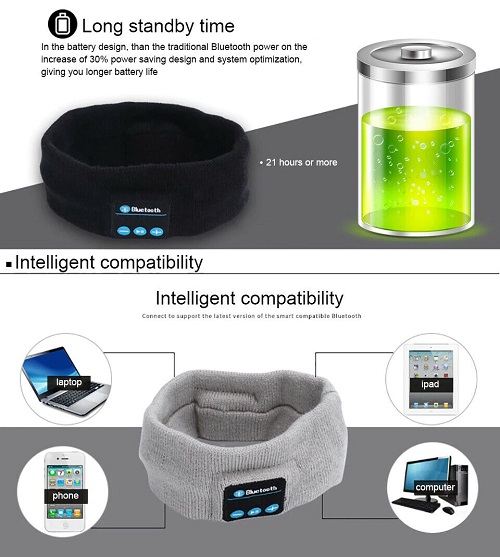 Audífonos Bluetooth Cintillo para Dormir Inalámbricos 6hrs