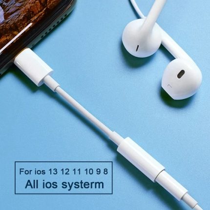 Adaptador Para Audífonos Iphone a Jack 3.5 Apple Smartphone Lightning a cable Auxiliar