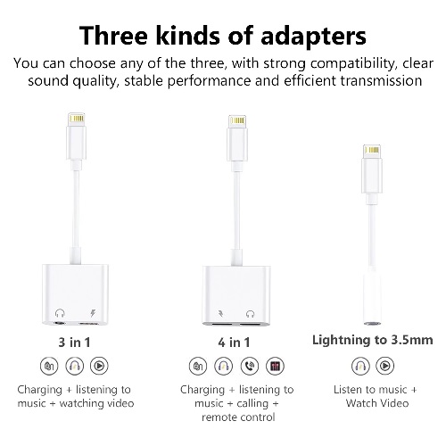 Adaptador De Audio Iphone Auxiliar IOS Audífonos Apple 3.5mm