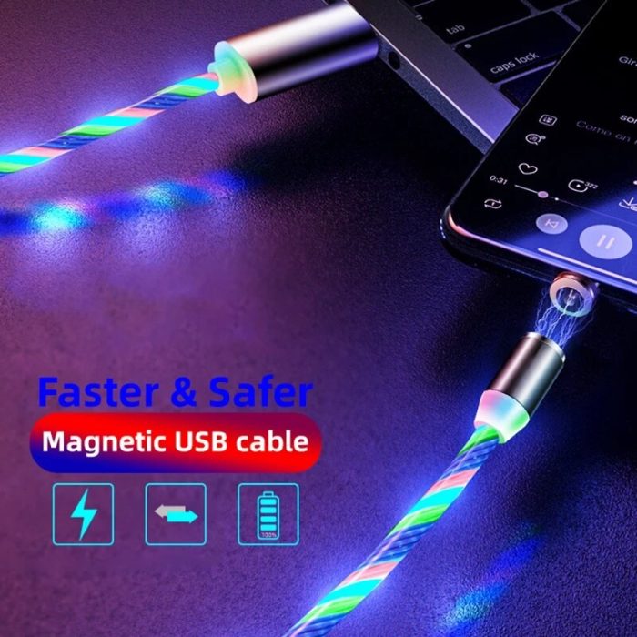 5 Cable De Carga Rapida Luz Led