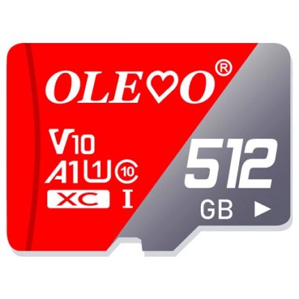 Tarjeta Memoria Micro SD Olevo 512 GB Nintendo Switch A1, Clase 10, 30 mb/s  (Roja) (512GB)