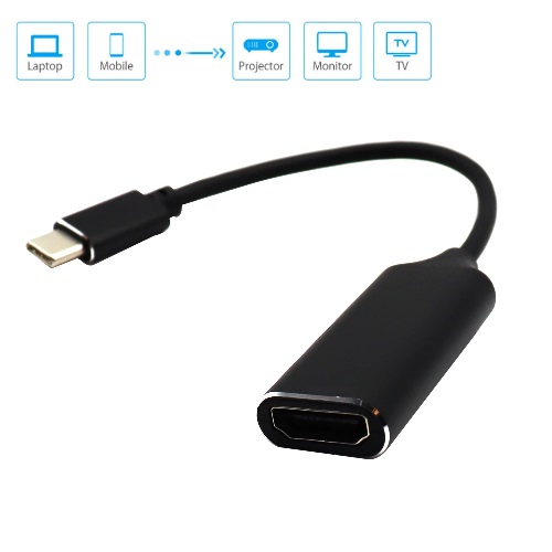 Cablecc USB-C Tipo C a HDMI Convertidor HDTV Adaptador 4K 60hz 1080p para  Tableta, Teléfono y Portátil