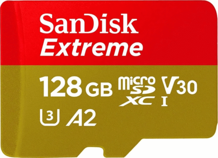 Tarjeta Memoria Micro SD Sandisk Extreme 128 GB 4K U3 Compatible Nintendo Switch Go Pro Microsdxc 160 mb/s Dorada (128GB)
