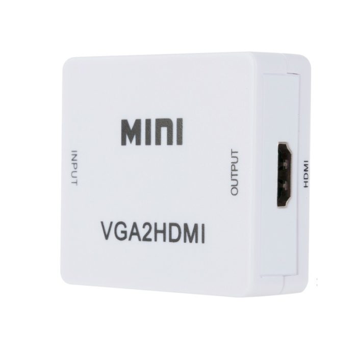 5 Adaptador VGA hembra a HDMI hembra con audio