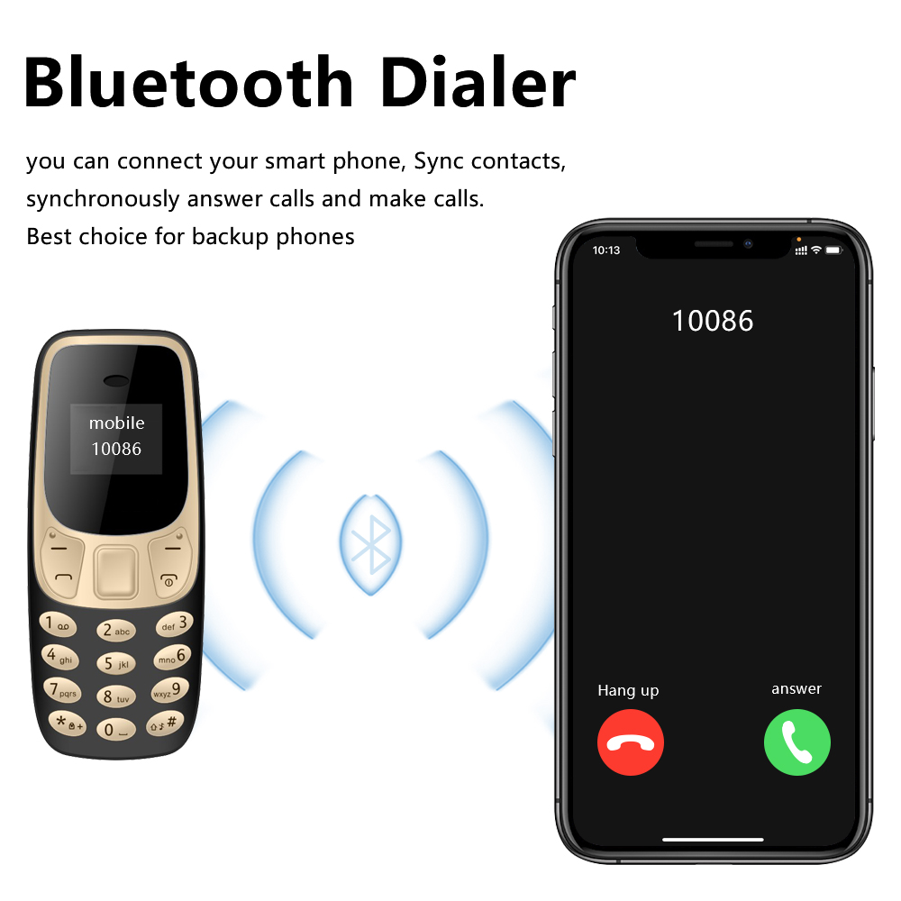 Mini Celular teléfono móvil 2 Tarjeta SIM SERVO BM10 Bluetooth auricular  cambiador de voz marcador de baja radiación grabación de sonido teléfono móvil  pequeño - ImporMaipú