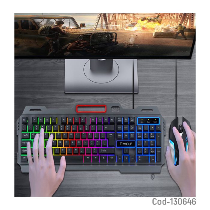 1 Teclado mouse cable wolf