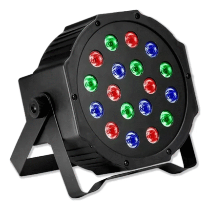 Luz Disco 18 LED RGB Ritmico Automatico con control remoto