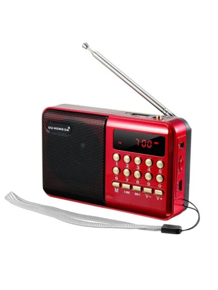 Reproductor de radio FM AM recargable USB, Micro SD, MP3.